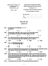 Đề kiểm tra năng lực đầu vào môn Toán Lớp 6 - Mã đề 124 - Năm học 2021-2022 - Phòng giáo dục và đào tạo Bắc Ninh